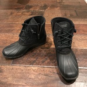 Sperry Saltwater Duck Boot -Black in 7.5